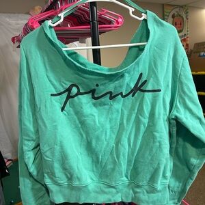 Victoria's Secret PINK Mint Green Pullover Sweatshirt